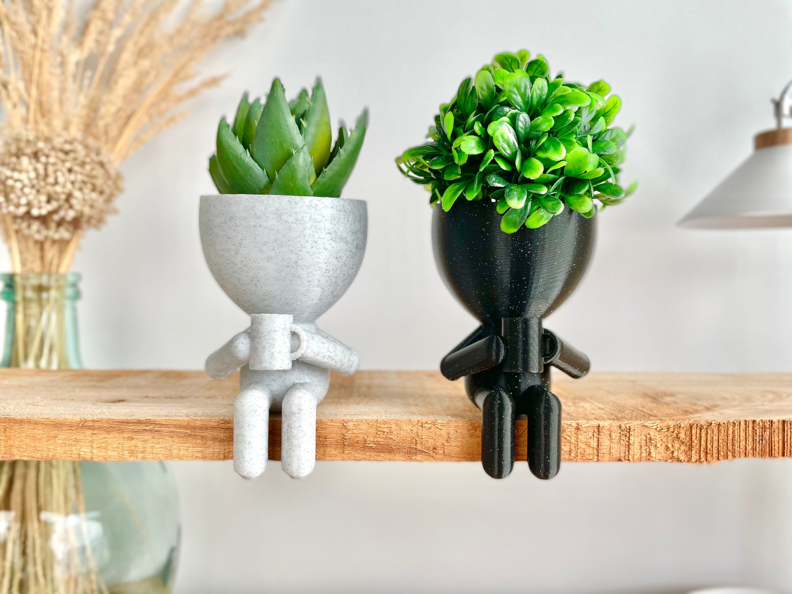 Coffee Lovers Gift Idea, People Drinking Coffee Planter, Coffee Bar Decor, Coffee Table Decor, Plant Gift Idea , Cute Succulent Planter