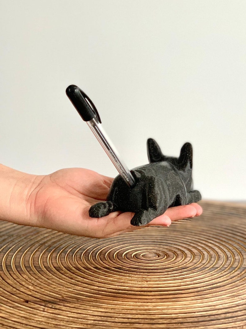 French Bulldog Pen Holder Dog Pen Holder Bulldog Stationary Cute Pen Holder Funny Pen Holder Butt Pencil Holder Frenchie image 3