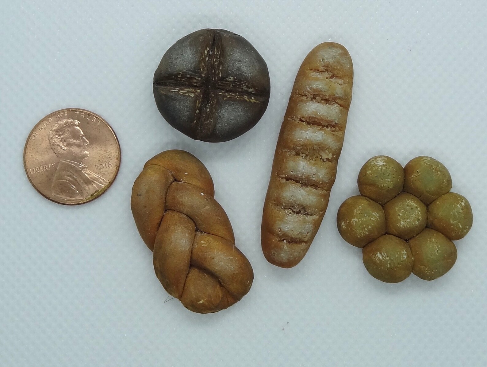 Miniature Polymer Clay Assorted Breads Mini Clay Bread Set Etsy