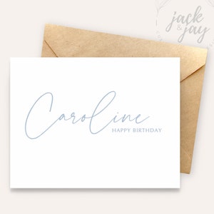 Carte d'anniversaire personnalisée - Joyeux anniversaire avec nom personnalisé | Cadeau d'anniversaire personnalisé pour un ami