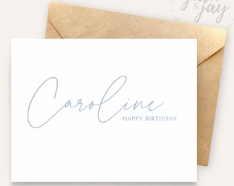 Personalized Birthday Card - Happy Birthday Custom Name | Personalized Birthday Gift for Friend