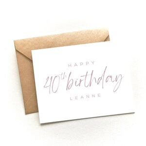 Carte d'anniversaire personnalisée - Joyeux anniversaire avec nom personnalisé | Âge personnalisé | Personnalisable | Garçon | Fille | Ami | Famille | Mari | Femme