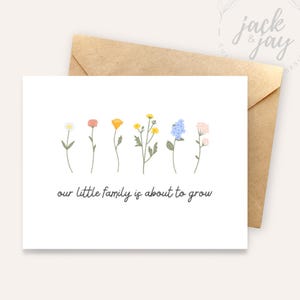 Faire-part de grossesse - Faire-part de bébé | Carte bébé en route | Nouveau bébé | Nouveau grand-parent | nous attendons | Baby Coming SoonCarte