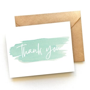 de remerciement - Aquarelle | Appréciation de l'enseignant | Merci de mariage | Cartes Baby Shower | Moderne | carte minimaliste | Carte vierge