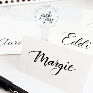 marque-places écrits à la main - Cartes de visite personnalisées | Dîner formel | Action de grâces | Noël | Mariage | Lettre manuscrite | Fait main | Encre et papier