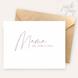 Carte personnalisée pour la fête des mères - carte pour la première fois, rendez-vous personnalisé, carte pour nouvelle maman, carte pour la fête des mères, cadeau pour la fête des mères, nouvelle maman