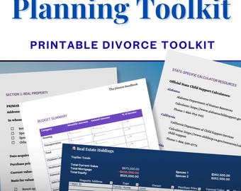 Divorce Financial Planning Toolkit | Asset Division & Budget Worksheets | Excel + PDF Bundle