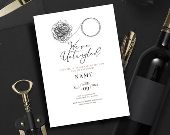 Divorce Party Invitation, Divorced Party, Single AF Party, Divorce Party Invite, Digital Download, Customizable