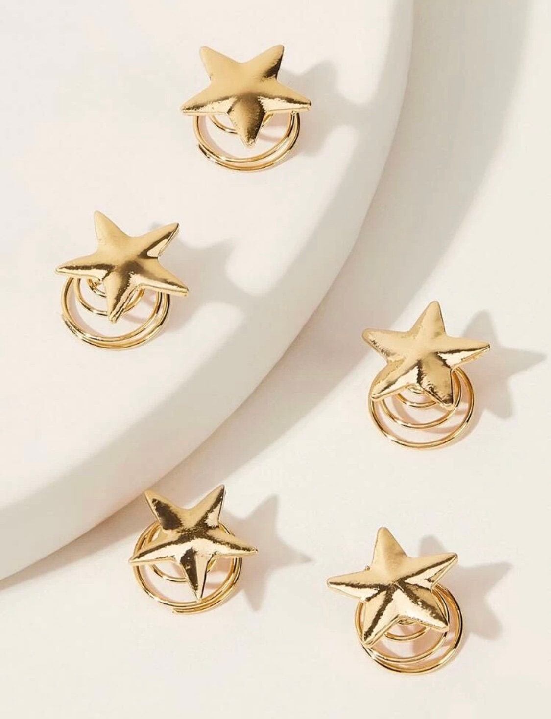 5 Gold Star Hair Accessories Gold Star Hair Jewelry Star Etsy