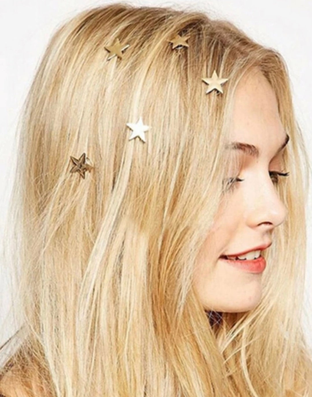 5 Gold Star Hair Accessories Gold Star Hair Jewelry Star Etsy