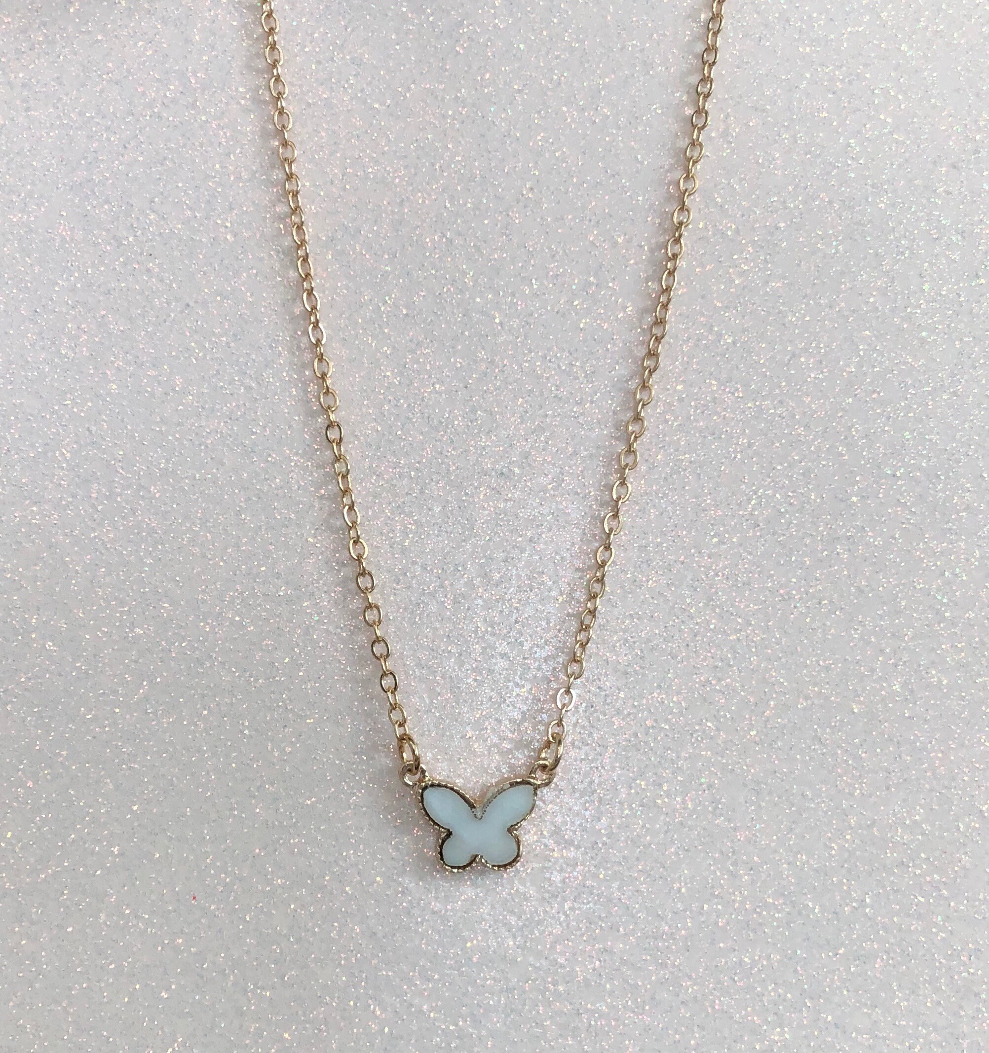Opalescent Butterfly Necklace
