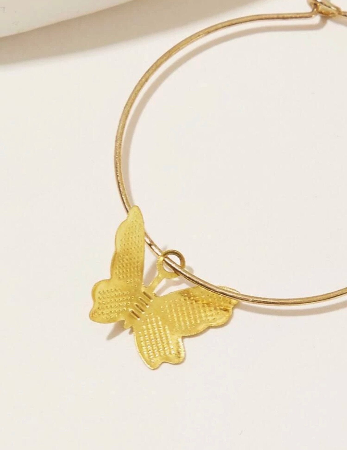 Gold butterfly hoops Clearance