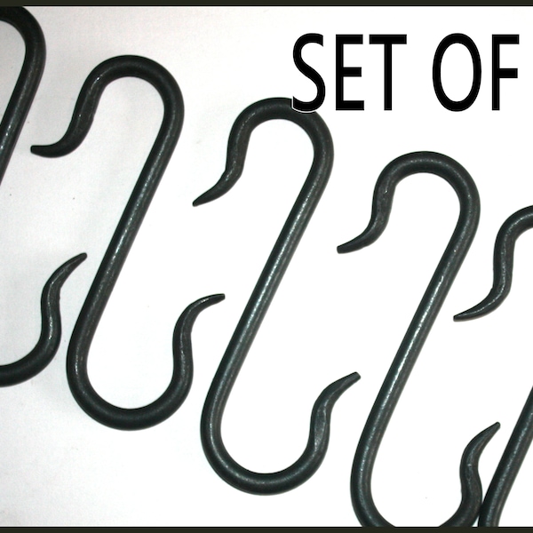 Pot Rack Hooks - Set of 3 - Great for Cast Iron Pans