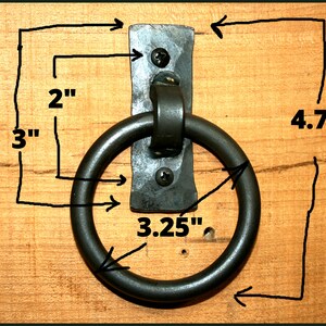 Rustic Iron Pull Ring / Tie Ring - Etsy - Pull Ringer Tie Down