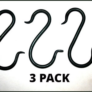 Pot Rack hooks (fit 3/4&quot; plumb pipe) hand forged