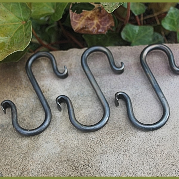 Hand Forged S hook 3 pack