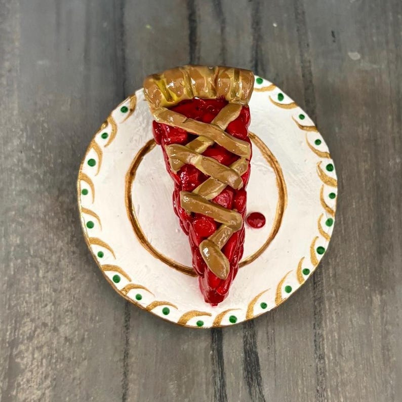 Cherry Pie Slice Ornament - Thumbnail 4