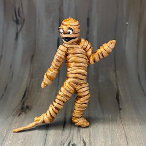 Handgemachte Polymer Clay Mumie Ornament: Halloween Dekor