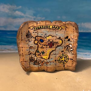 Ornement de carte au trésor pirate
