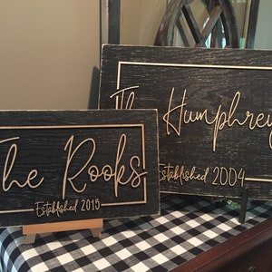 Personalized Family Sign | Distressed Wood Sign | Laser Cut Wood Sign | Black Distressed Sign | Wedding Gift | House Warming Gift