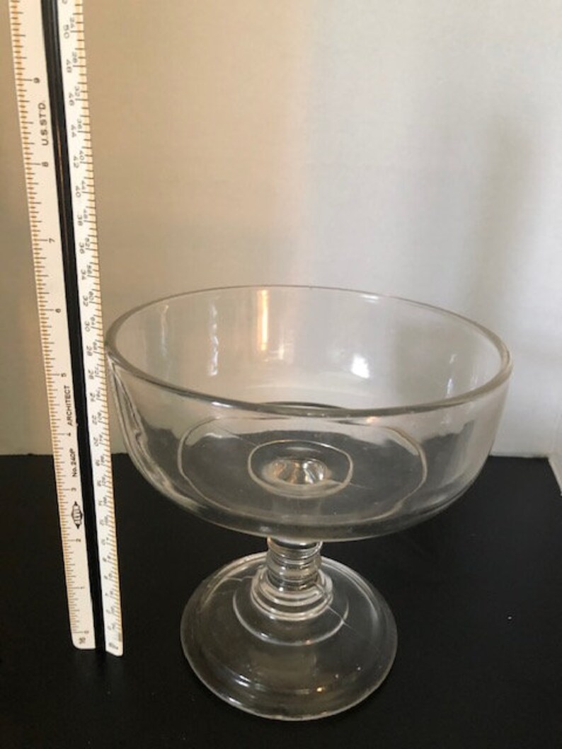Vintage Clear Glass Footed Bowl Campoti Approx. 6 Dia Etsy