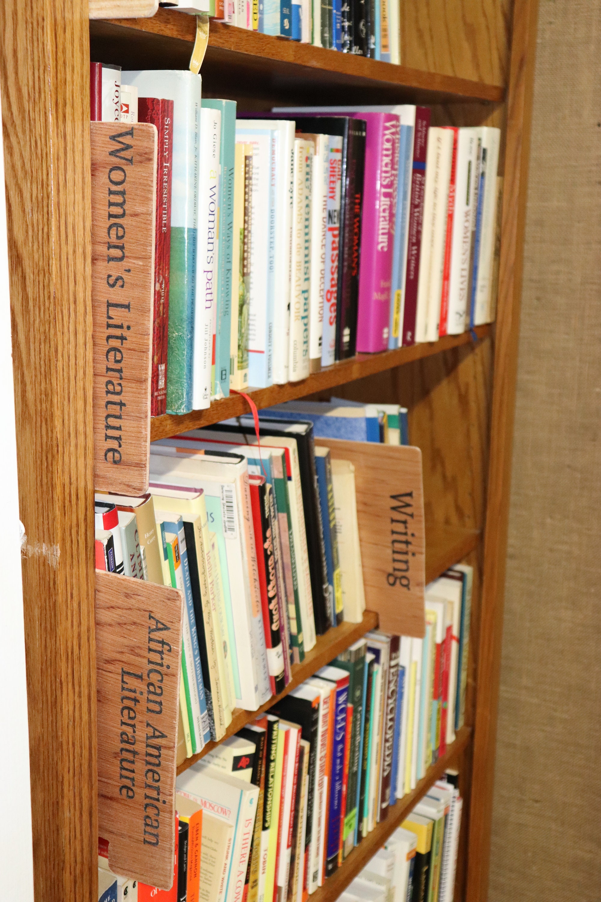 Bookshelf, DVD, Movie, Genre Dividers Wooden and Handpainted Etsy