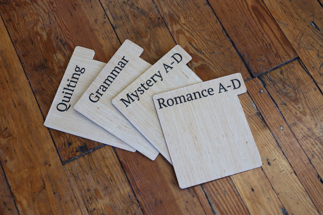 Bookshelf, DVD, Movie, Genre Dividers Wooden and Handpainted Etsy