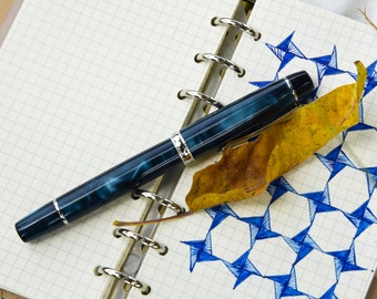 TIANZI Piston-Fill Fountain Pen-mystery blue,wholesale available