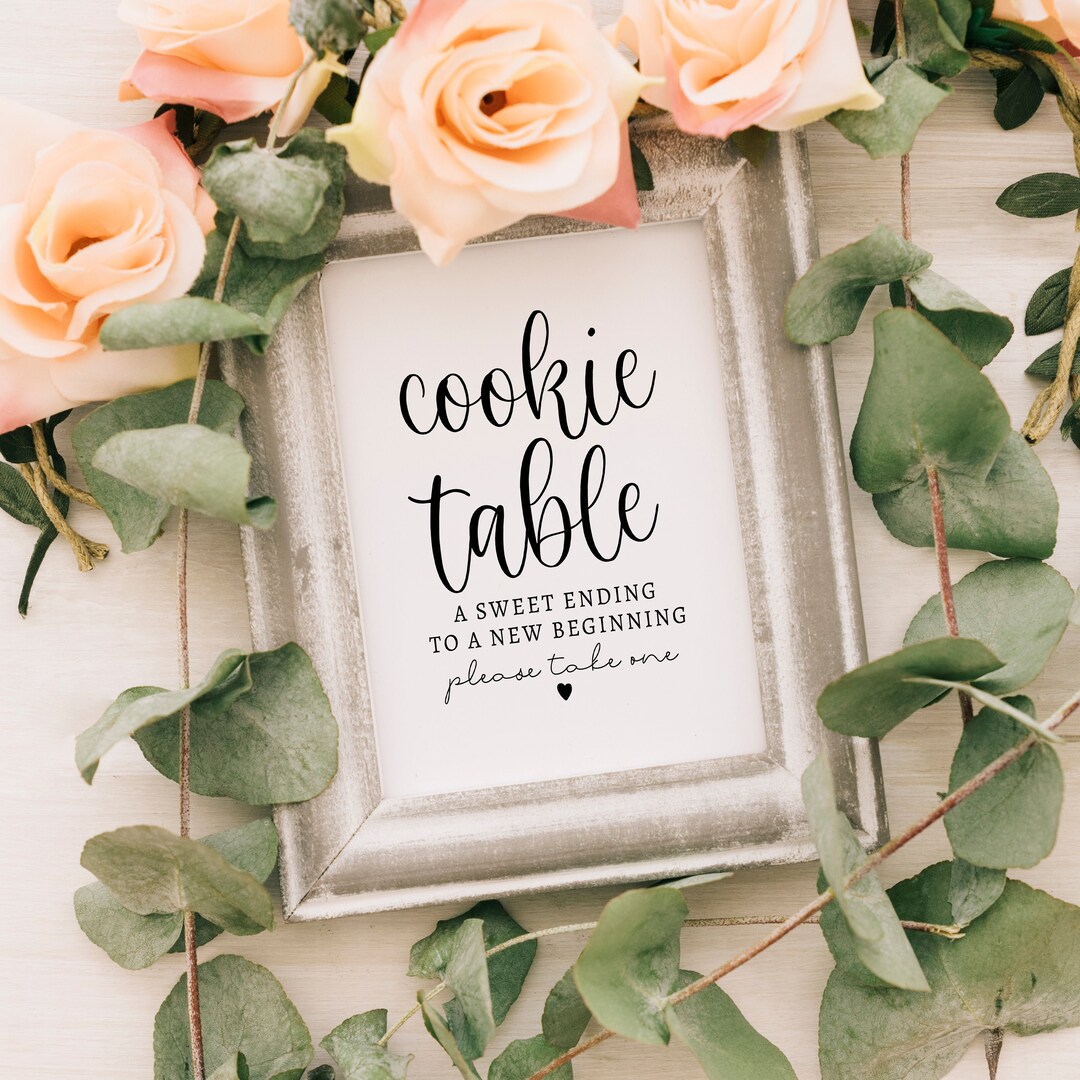 Cookie Table Cookie Wedding Sign Cookie Boxes Cookie Bags - Etsy
