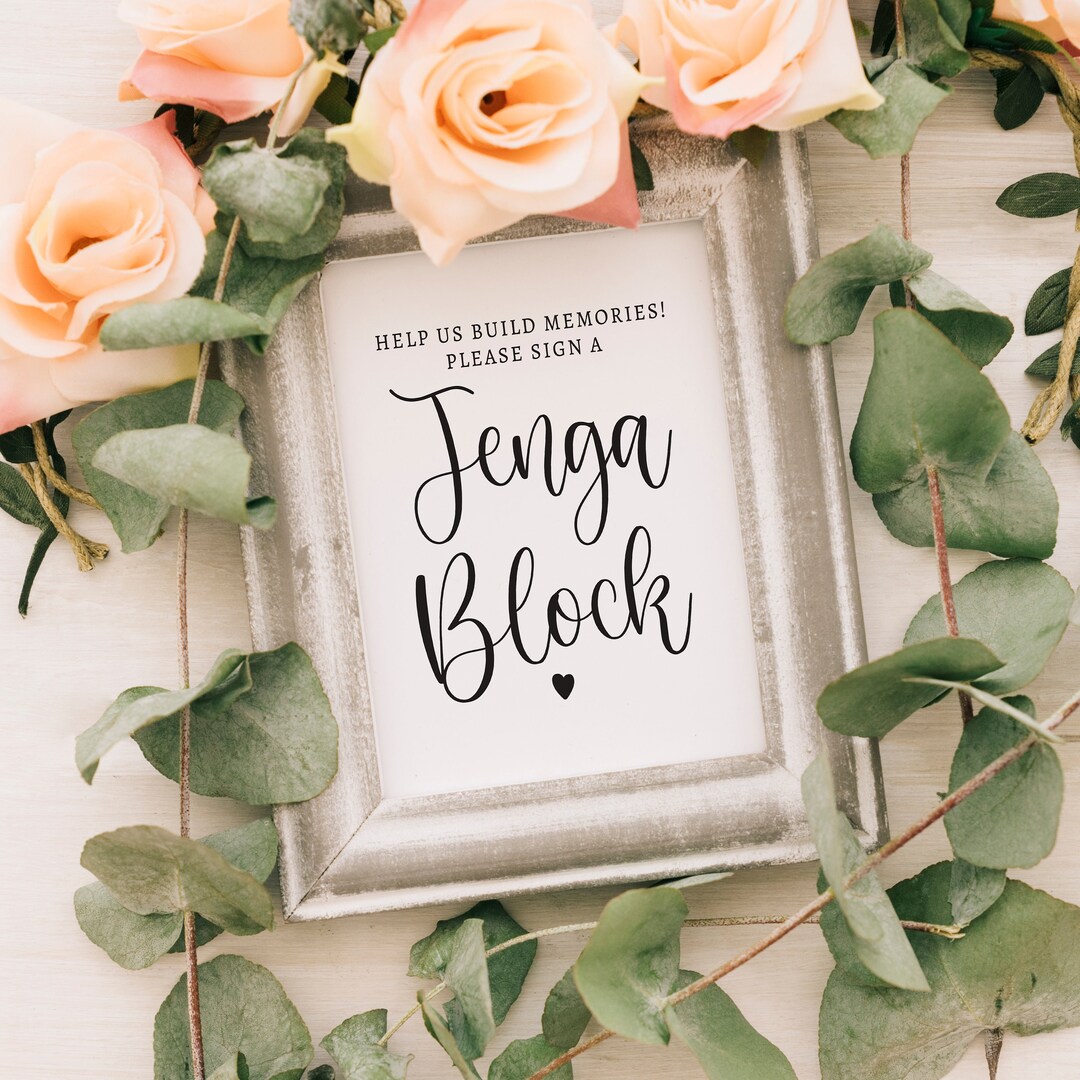 Jenga Wedding Sign, Please Sign A Jenga Block, Jenga Wedding, Jenga