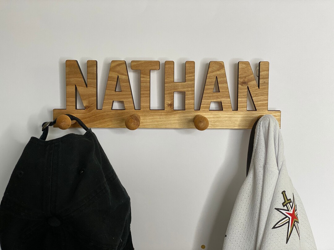 Personalized Coat Rack - Kids Room - Wallpeg - Unpainted - - Etsy