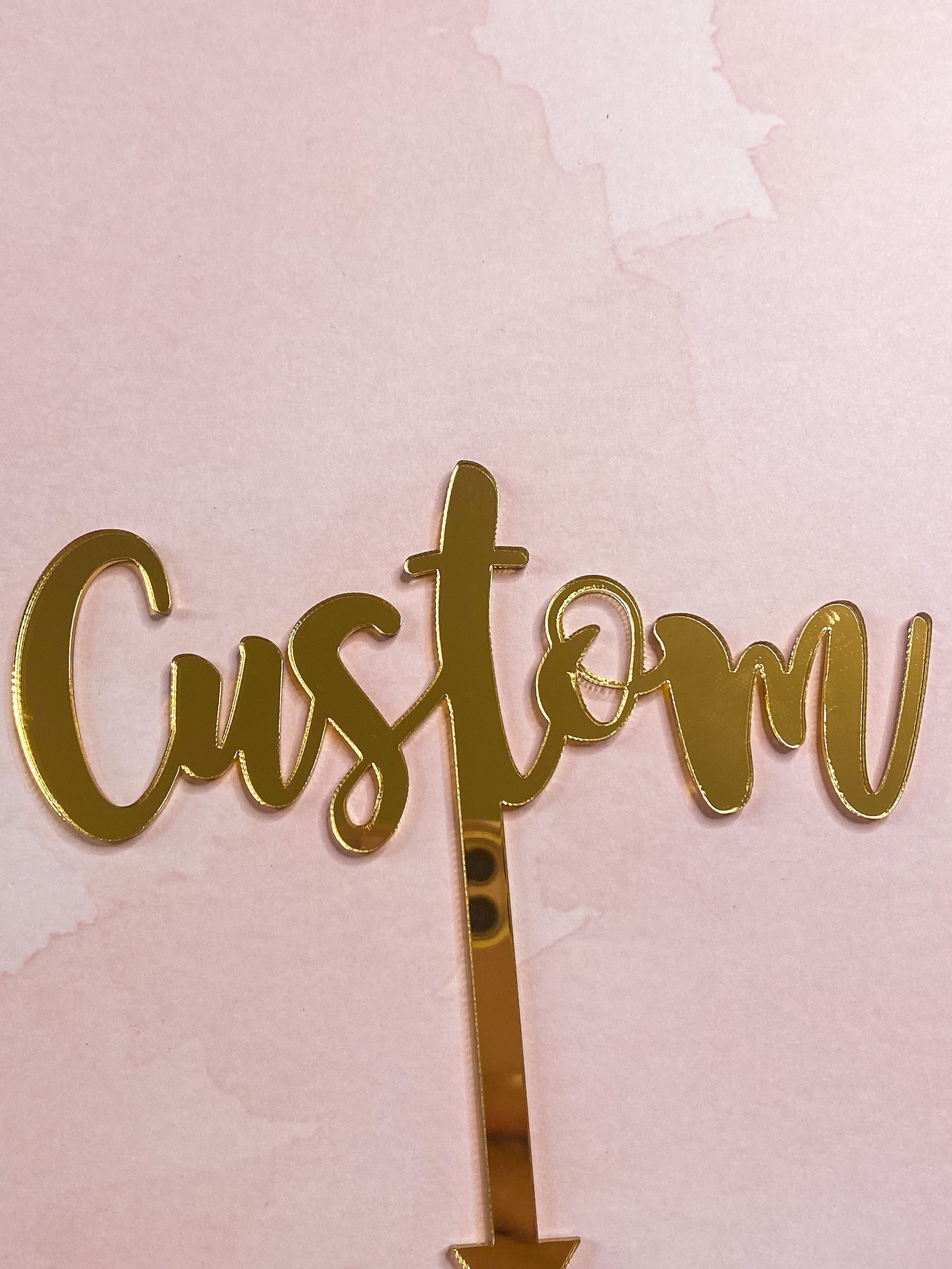 Custom Acrylic Cake Topper Cake Topper Acrylic Topper Name Etsy