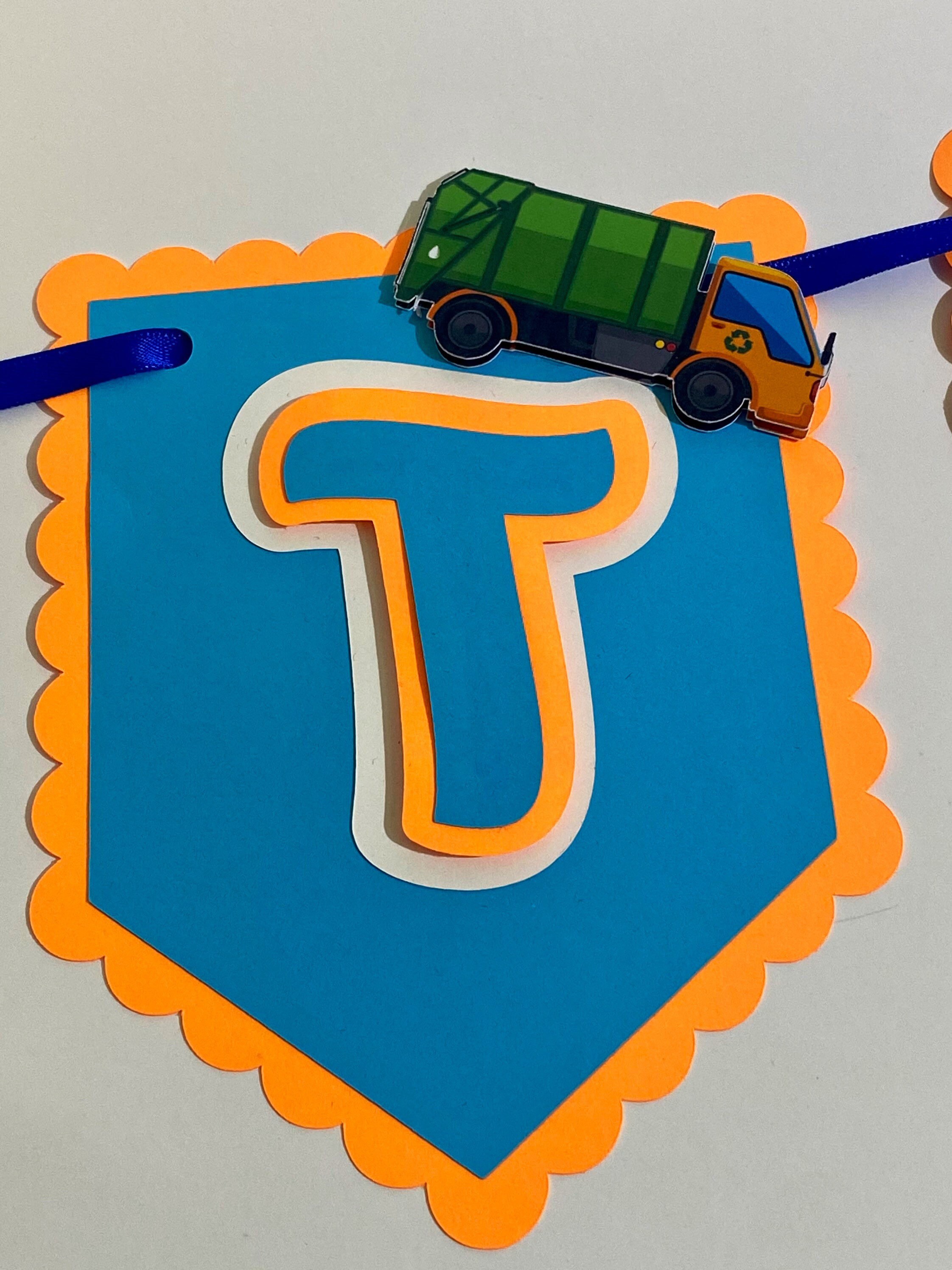 Happy Birthday banner Blippi Orange and Blue banner Blippi | Etsy