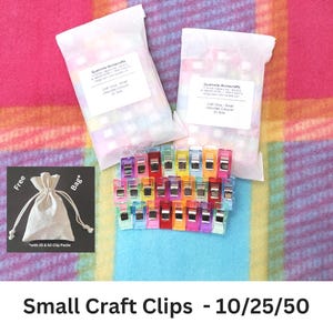 Petites pinces à couture - Couleurs assorties, 25/10/50 paquets - Comprend un sac gratuit avec 25 et 50 paquets de pinces - Livraison postale gratuite
