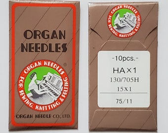 15x1 Universal Sewing Machine Needles - Organ - (Lettermail) - Choose Your Size
