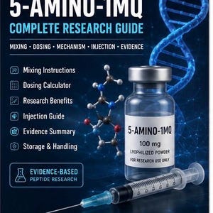 5-Amino-1MQ Forschungsleitfaden (PDF) | Mischen, Dosierung, Spritzenberechnung & Zusammenfassung der Studienergebnisse