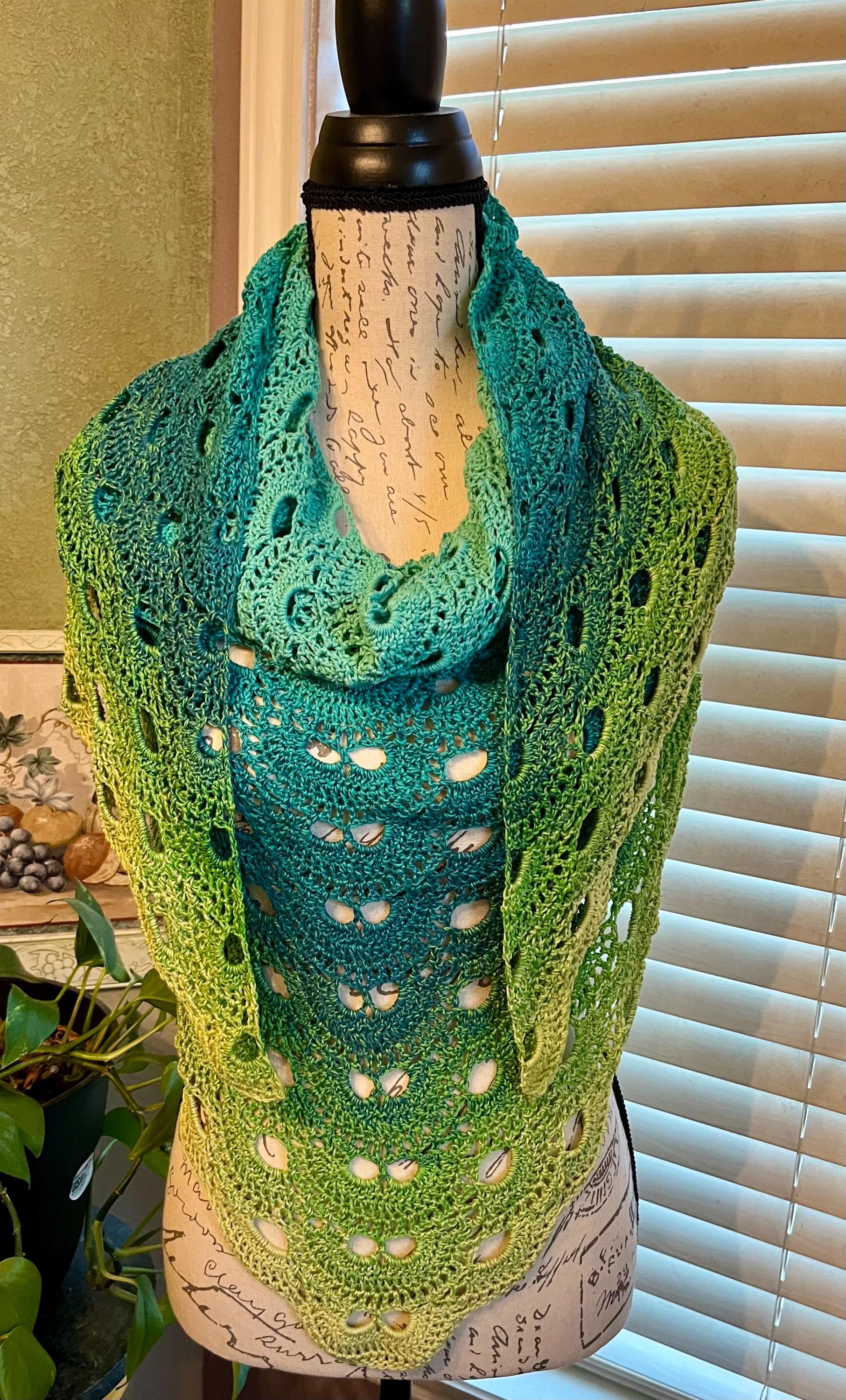 Mangroves Virus Shawl Crocheted