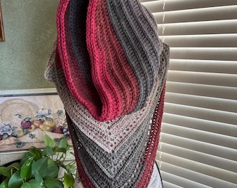 Red Velvet Wild Oleander Hooded Scarf