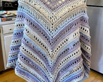Sunset Dreams Shawl Crocheted
