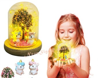 Unicorns Gifts For Girls Friends丨Mom丨Girls丨Kids丨Boys 4 Year Old Up，Make Your Own Night Light Unicorn Magic Toys Set，DIY Arts And Crafts Kits