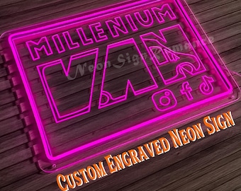 Custom Neon Light Sign, Personalized Name/Logo/Text Engraved Bar LED Sign, Wall Décor Acrylic Sign for Bedroom/home/living room/shop/office