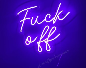 Fuck Off Custom Neon Sign丨Neon Sign Fuck Off丨Neon Lights for Wall Decor丨Neon Light Bar Cafe Restaurant Shop Logo丨Neon Sign Personalized