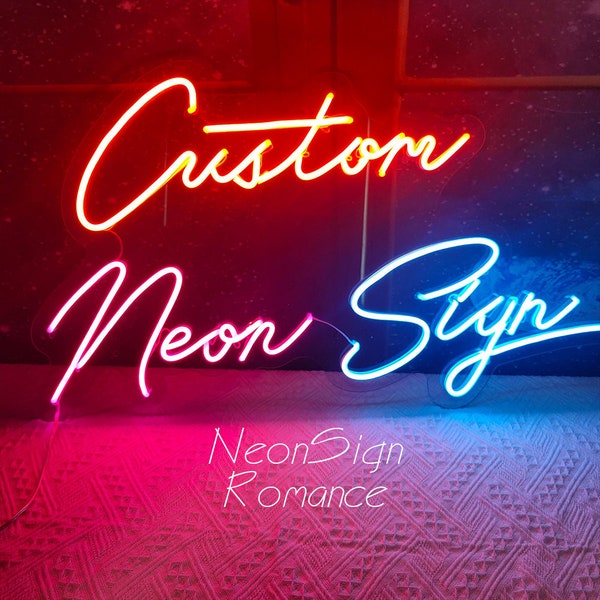 Custom Neon Sign丨Personalize Flex LED Neon Signs Light for Wedding Party Home Decor Customize Neon Light Bar Store Logo Neon Sign Wall Decor