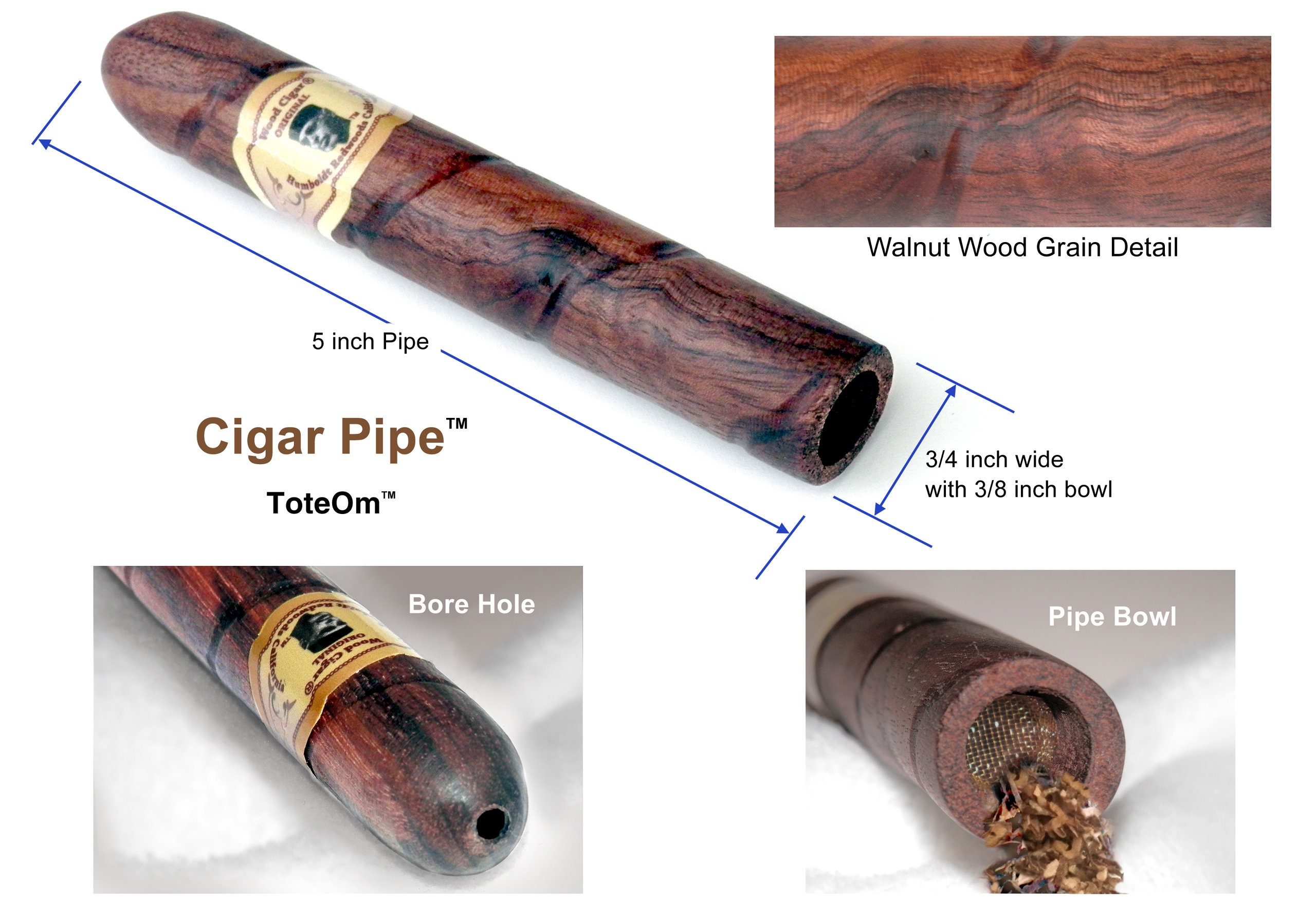Cigar Pipe™ - Tobacco Smoking Pipe, Travel Size