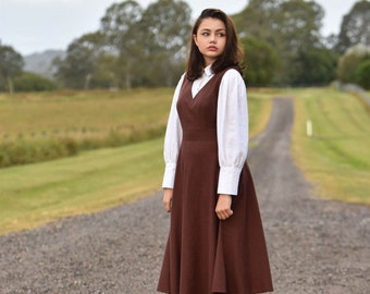 aline pinafore dress