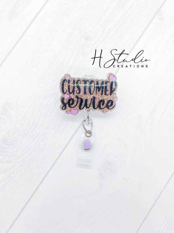 Customer Service Badge Reel, Customer Service Gifts, Office Badge Reel,  Call Center Gifts, Dispatcher Gifts, Office Manager Gifts 