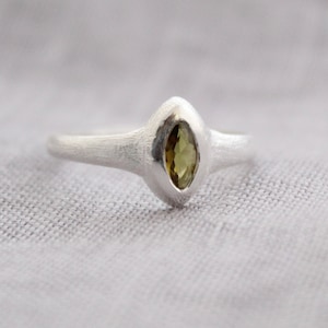 Green Tourmaline Ring, Sterling Silver Ring, Gift For Her, Birthstone Ring, Handmade  Gemstone Ring,  ,Statement  Ring, Dainty Ring