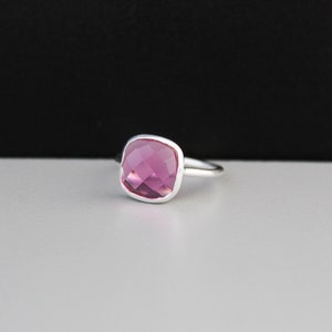 Pink Tourmaline Ring, Sterling Silver Ring, Gift For Her, Handmade Gemstone Ring, Pink Statement Ring, Engagement Ring, Handmade Jewelry