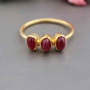 Ruby Ring, Gold Polish Ring, Gemstone Ring, Birthstone Ring, Cocktail Ring, Handmade Ring, Dainty Ring, Statement  Ring, Rings For women