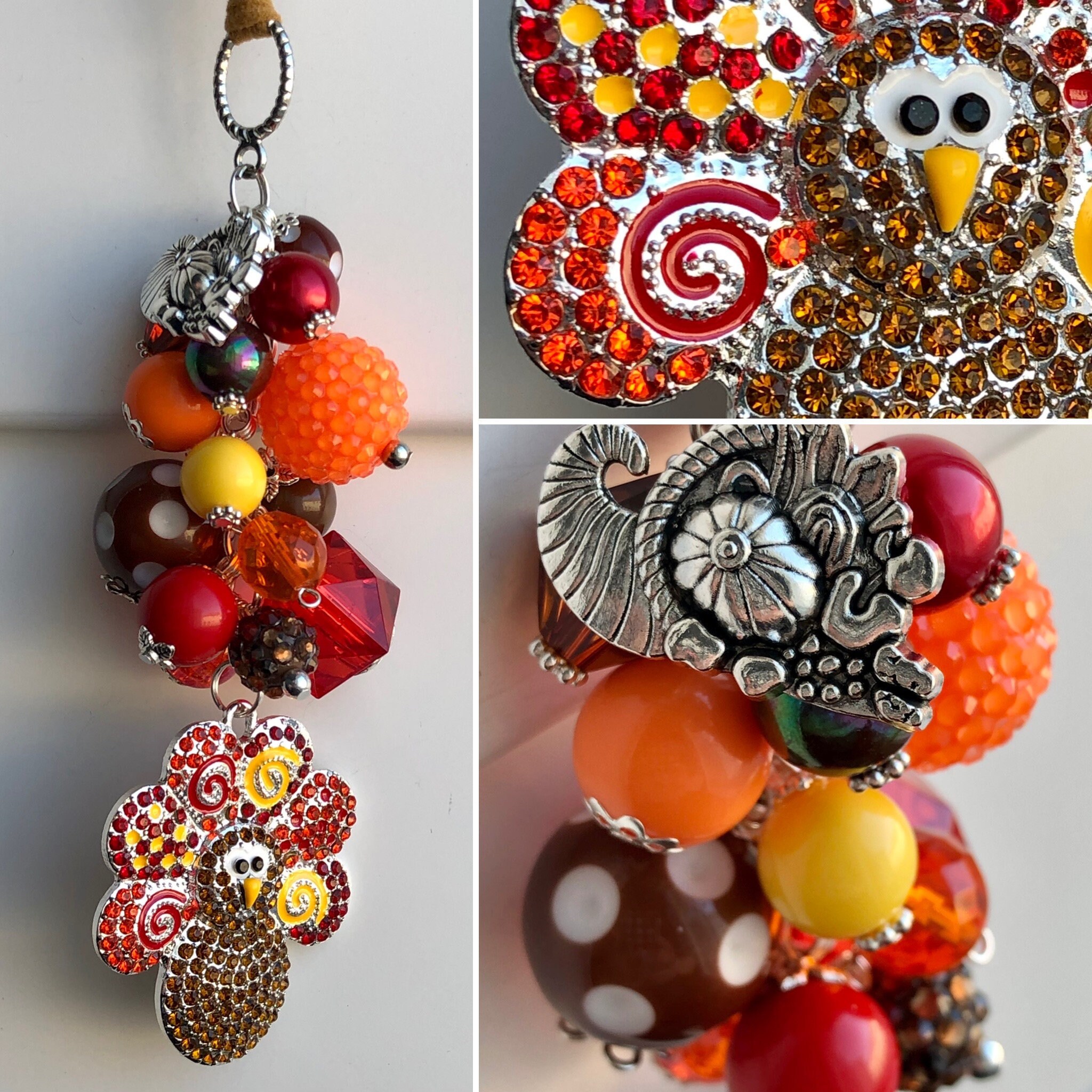 CaR MiRRoR CHaRM TURKEY for Rear View Mirror or CLiP for Etsy